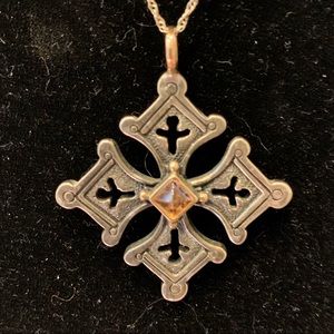 Konstantino Amethyst Cross Pendant